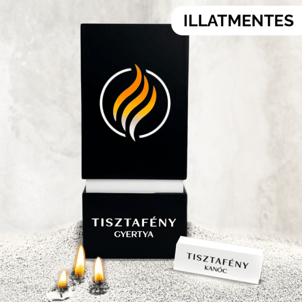 Illatmentes - TISZTAFÉNY Gyertya - Fehér