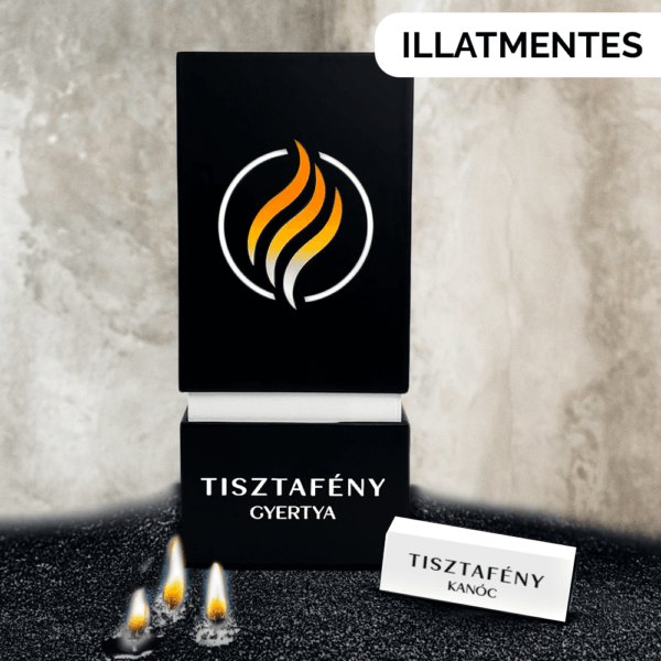 Illatmentes - TISZTAFÉNY Gyertya - Fekete
